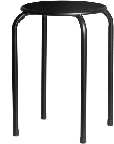 4Living Kovová stolička, průměr 30 cm, černá - Stool - Main image