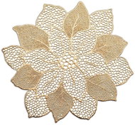 Zeller Placemat Flower, Gold Colour, 43cm - Placemat