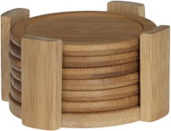 Secret de Gourmet Set of 6 Coasters, 10cm Diameter, with Bamboo Stand - Coaster