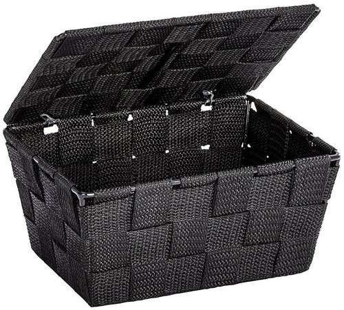 Wenko Adria Black Storage Basket - Storage Box - Main image
