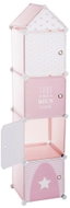 Atmosphera for kids Cabinet with Drawers, 4 Compartments, 34 × 140 × 32 cm, Pink - Toy Organiser