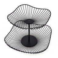 AROMELIO Dvoupatrový kovový podnos na ovoce, 29 × 29 × 24 cm - Small Bowl