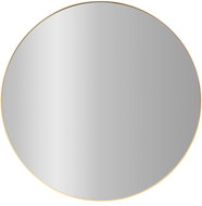 STILOVO Round mirror NOOR, metal frame, gold colour, diameter 80 cm - Mirror