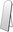 Standing mirror FRAM black, 150 × 50 cm