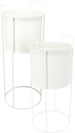 HOME STYLING COLLECTION Idem, sada 2 ks s květináči, výška 50,8 a 40 cm, bílý, kovový - Flower Stand