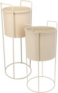 HOME STYLING COLLECTION Idem, sada 2 ks s květináči, výška 50,8 a 40 cm, béžový, kovový - Flower Stand