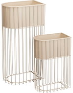 HOME STYLING COLLECTION Soft Form, sada 2 ks, 30 × 20 × 60 a 28 × 17,5 × 43 cm, béžový, kovový - Flower Stand