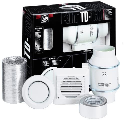 Soler&Palau TD 160/100 N T KIT ventilation set for circular ducts - Bathroom Exhaust Fan - Main image