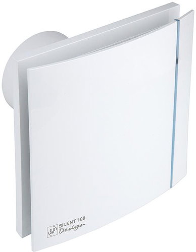 Soler&Palau SILENT 100 CZ Design 3C (+ transformer CT 12/14 230/12 V) bathroom, white - Bathroom Exhaust Fan - Main image