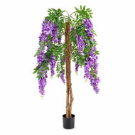 EDENIA Vistárie, výška 130 cm, fialové květy, v květináči průměr 15,2 cm, do interiéru - Artificial Tree