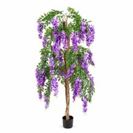 EDENIA Vistárie, výška 150 cm, fialové květy, v květináči průměr 15,2 cm, do interiéru - Artificial Tree