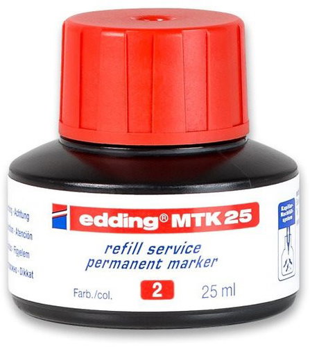 EDDING MTK25 permanent ink, red - Refill Cartridge - Main image
