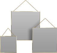 EH Excellent Houseware Set of hanging mirrors, gold frame, 3 pieces - Mirror