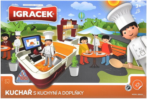  IGRÁČEK - Chef with kitchen and accessories  - Game Set - Main image