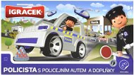 IGRÁČEK - Policajt s policajným autom a doplnky - Herná sada