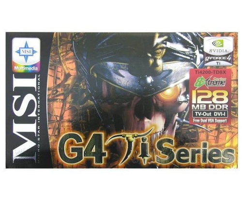 MSI MS-8894 (G4Ti4200-TD8X) NVIDIA GeForce4 Ti 4200 128 MB DDR AGP8x DVI bez her -  - Main image