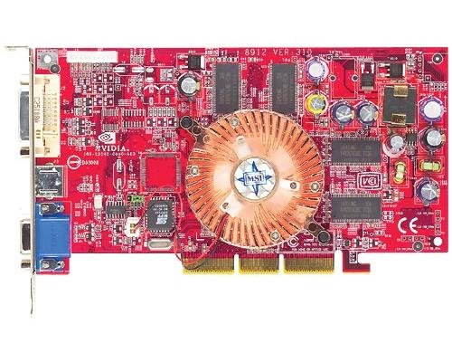 MSI MS-8912 (FX5600XT-TD128 Lite) NVIDIA GeForce FX-5600XT 128 MB DDR AGP8x DVI, bulk Main image MSI MS-8912 (FX5600XT-TD128 Lite) NVIDIA GeForce FX-5600XT 128 MB DDR AGP8x DVI, bulk - - Main image