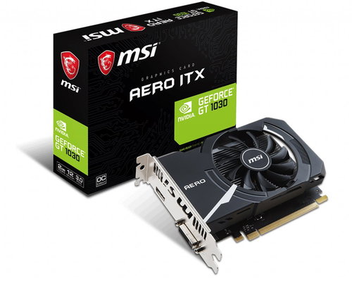 MSI GeForce GT 1030 AERO ITX 2G OC Fő fotó MSI GeForce GT 1030 AERO ITX 2G OC - Videókártya - Fő fotó
