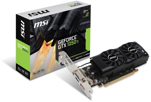 MSI GeForce GTX 1050 Ti 4GT LP Main image MSI GeForce GTX 1050 Ti 4GT LP - Graphics Card - Main image