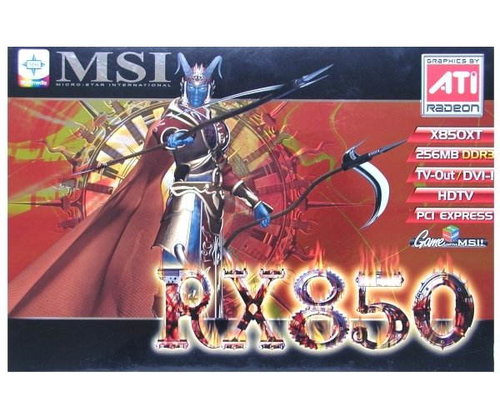 MSI MS-8980 (RX850XT-TD256E), ATI Radeon X850XT 256 MB DDR3 PCIe x16 DVI - Graphics Card - Main image