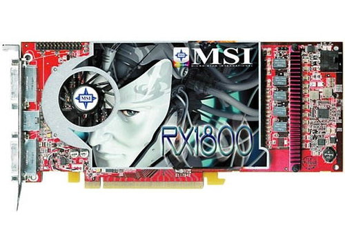 MSI MS-V803 (RX1800XT-VT2D512E) ATI Radeon 1800XT 512 MB DDR3 PCIe x16 CF VIVO 2xDVI - Graphics Card - Main image