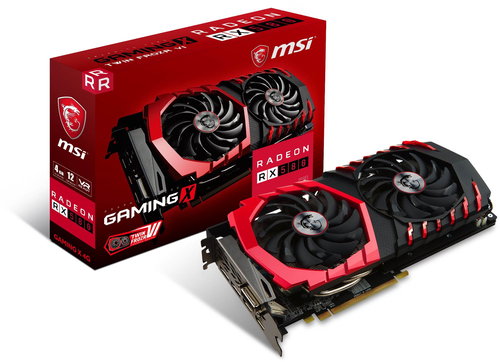 MSI Radeon RX 580 GAMING X 4G Hauptbild MSI Radeon RX 580 GAMING X 4G - Grafikkarte - Hauptbild