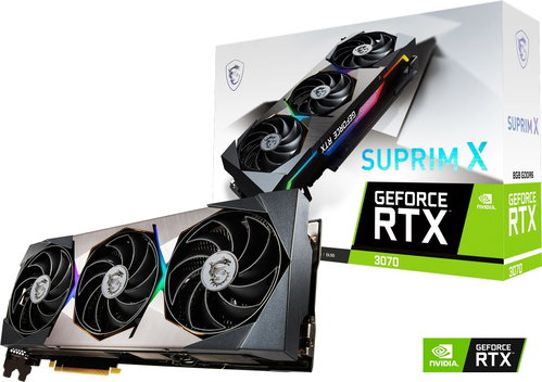 MSI GeForce RTX 3070 SUPRIM X 8G Main image MSI GeForce RTX 3070 SUPRIM X 8G - Graphics Card - Main image