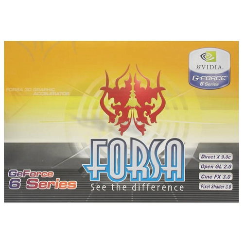 FORSA NVIDIA GeForce FX-6200, 128MB DDR2, AGP8x DVI - Graphics Card - Hauptbild