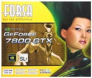 FORSA NVIDIA GeForce 7800GTX, 256MB DDR, PCIe x16 SLi VIVO DVI - Graphics Card