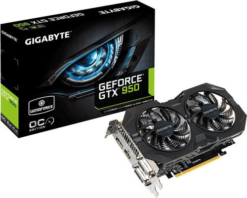 GIGABYTE GTX 950 OC 2 gigabytes WINDFORCE Main image GIGABYTE GTX 950 OC 2 gigabytes WINDFORCE - Graphics Card - Main image