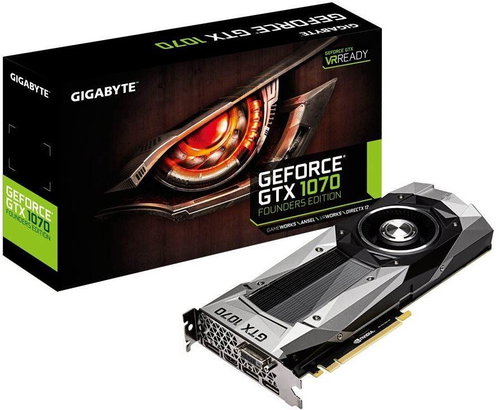 GIGABYTE GeForce GTX 1070 Founders Edition Fő fotó GIGABYTE GeForce GTX 1070 Founders Edition - Videókártya - Fő fotó
