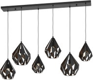 Eglo CARLTON 1, 6 × 40 W, Black/Copper - Chandelier
