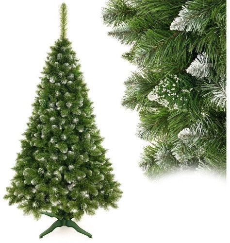 ELMA Christmas tree - pine, light green with white ends, 220 × 124 cm - Christmas Tree - Main image