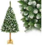 Donoci Christmas tree on trunk 180 × 90 cm pine, white ends - Christmas Tree