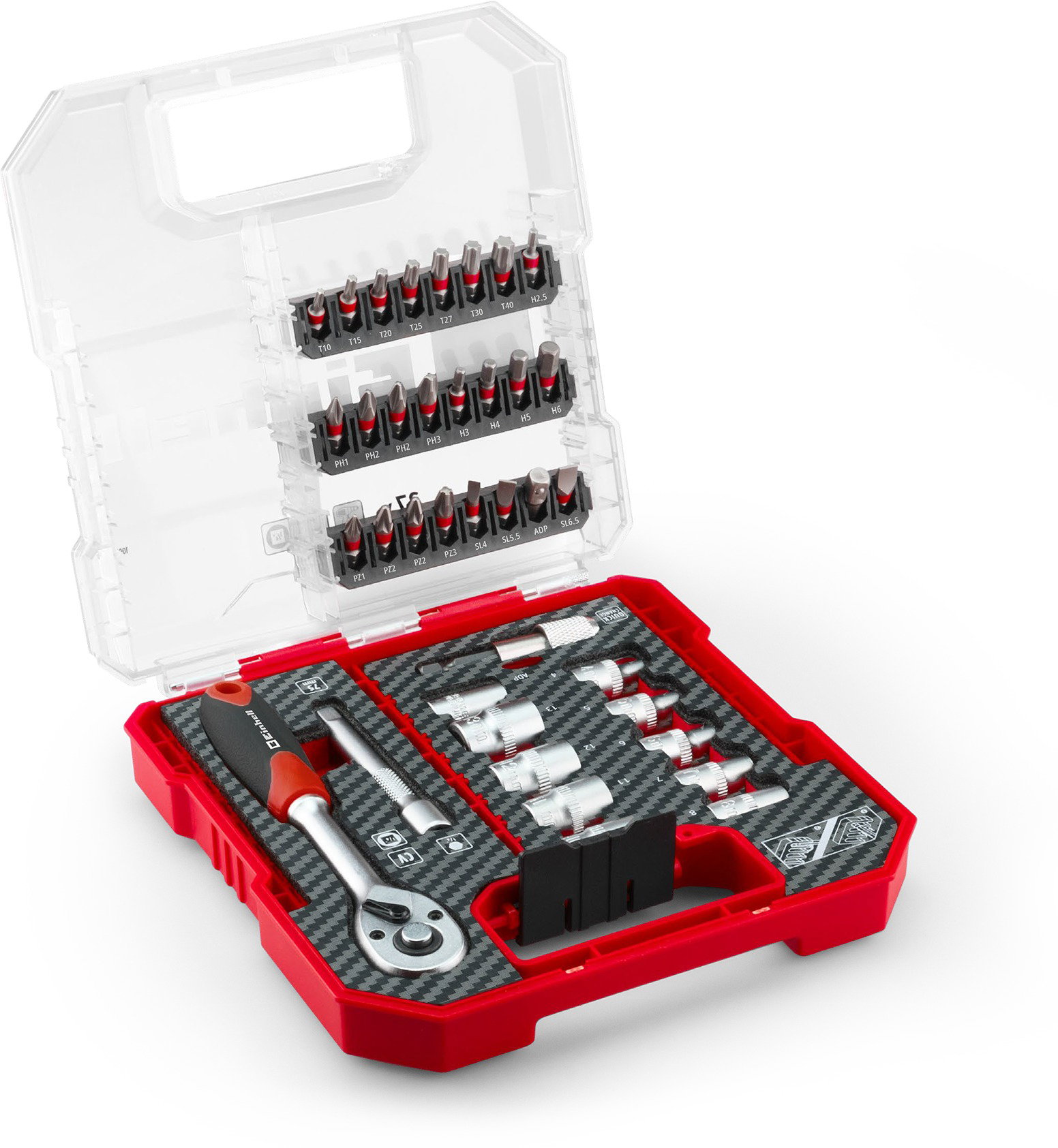EINHELL L-CASE racsnis dugókulcs és bitkészlet, 37db, 49109022