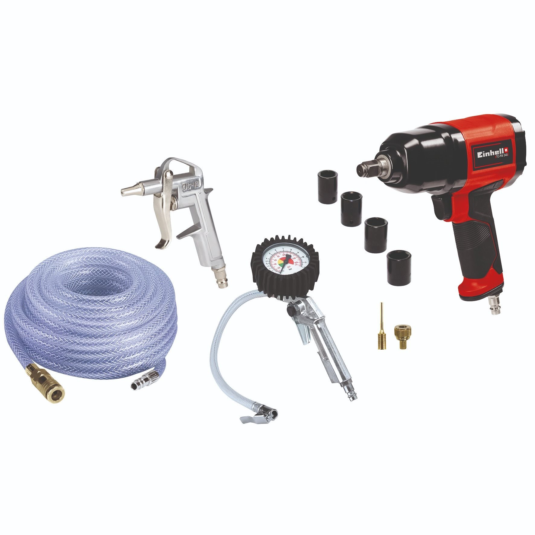 EINHELL Kompresszor és pneumatikus szerszámkészlet, 10 db (MEDIUM), 4020577