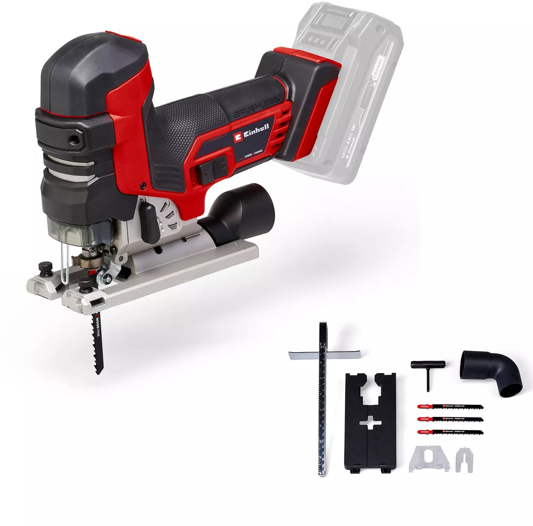 Einhell Professional akkus dekopírfűrész T-markolattal TP-JST 18/135 Li BL - Solo, 4321265 (akku nélkül)