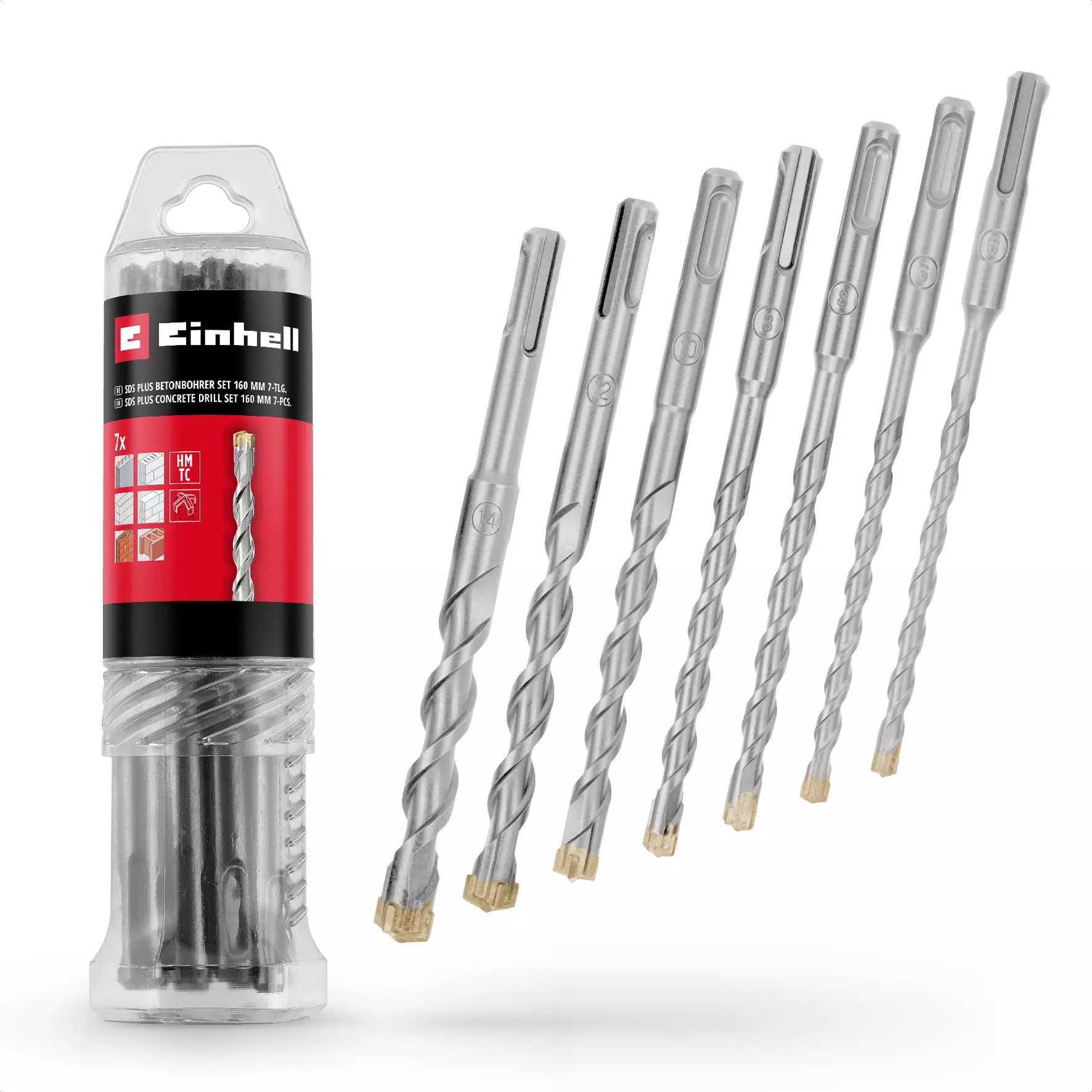 EINHELL 7pcs SDS Plus Set 6-14/160mm, 49265510