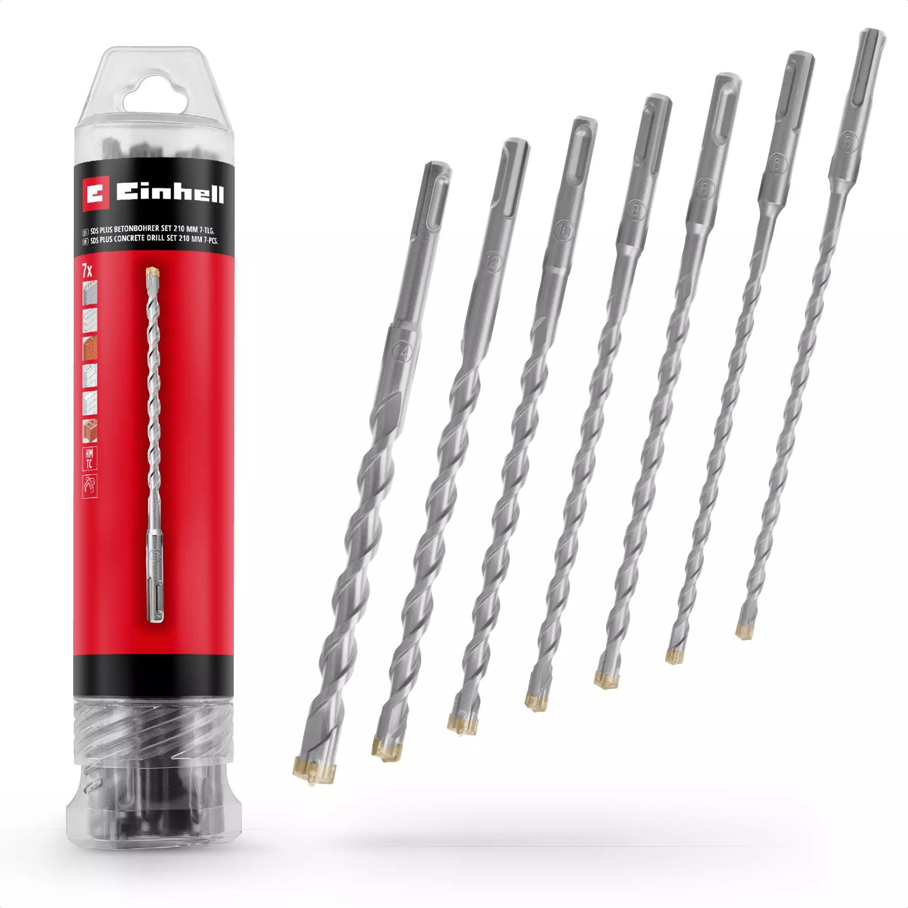 EINHELL 7pcs SDS Plus Set 6-14/210mm, 49265515
