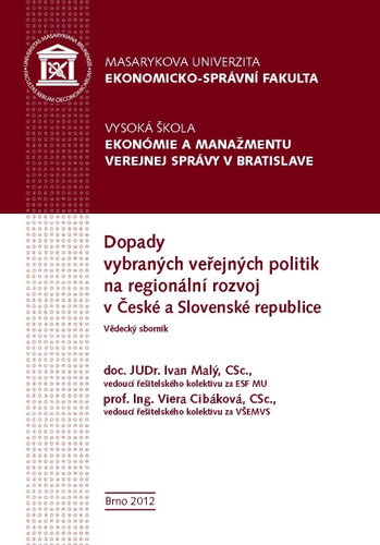 Dopady vybraných veřejných politik na regionální rozvoj v České a Slovenské republice - Elektronická kniha - Main image