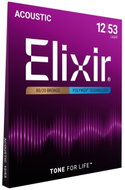 Elixir 11050 Polyweb 80/20 Bronze 12-53 Light - Strings
