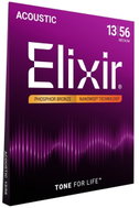 Elixir 16102 Nanoweb Phosphor Bronze 13-56 Medium - Strings