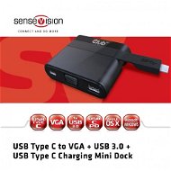 Club3D mini dokkoló állomás SenseVision CSV-1532 USB 3.0 TYPE C - Dokkoló állomás
