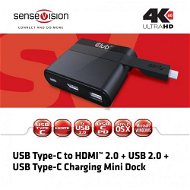 Club3D mini dokkoló állomás SenseVision CSV-1534 USB 3.0 TYPE C - Dokkoló állomás