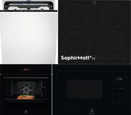 ELECTROLUX SatelliteClean EES68600L + SaphirMatt SE EIT60433CT + COD8H39Z + LMS4253TBH - Microwave, Built-in Dishwasher, Oven and Cooktop Set