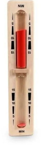 ELIGA Hourglass for sauna - red sand, 15 min - Sauna Hourglass - Main image