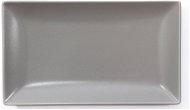 ELITE Tanier plytký obdĺžnikový 25 × 15 cm sivý, súprava 6 ks - Súprava tanierov