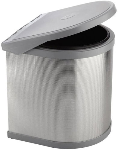 Elletipi RING - for door, 10 L, aluminium, PPI607/1ALL C10 - Rubbish Bin - Main image