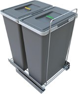 Elletipi ECOFIL – výsuvný, s rámom, 35 + 35 l, PF01 53A2 - Odpadkový kôš