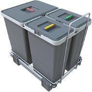 Elletipi ECOFIL - ausziehbarer Mülleimer mit Rahmen - 18 Liter + 8 Liter + 8 Liter - PF01 34B1 - Mülleimer